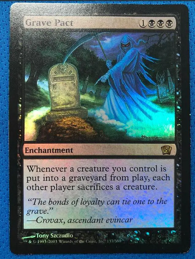 Grave Pact 8ED(восьмое издание) foil magician ProxyKing 8,0 VIP прокси-карты для сбора каждой карты mg