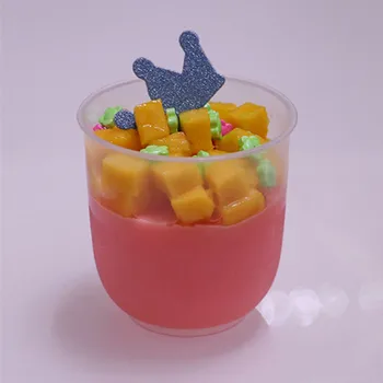 

50pcs High quality PP pudding cup plastic 150ml disposable yogurt bottle milk jelly fruit dessert baking package with covers