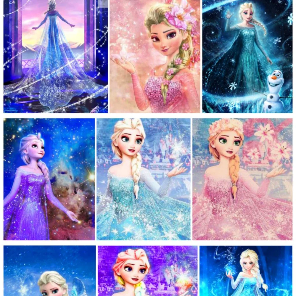 Ледяной Роман Disney Алмазная вышивка камни в форме ромба круглый сверло крестиком