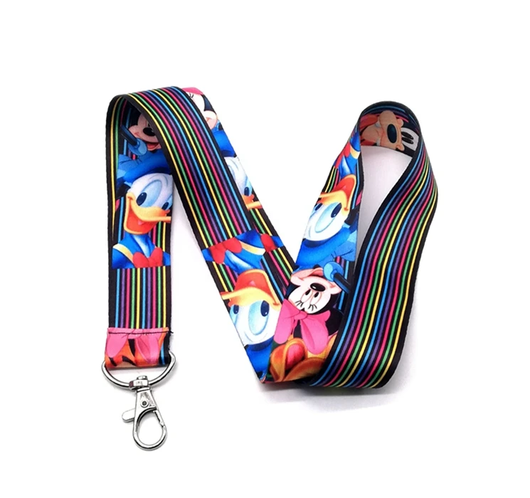 

Mickey minnie Donald Duck Pluto dog Neck Strap Lanyards Badge Holder Rope Pendant Key Chain Accessorie