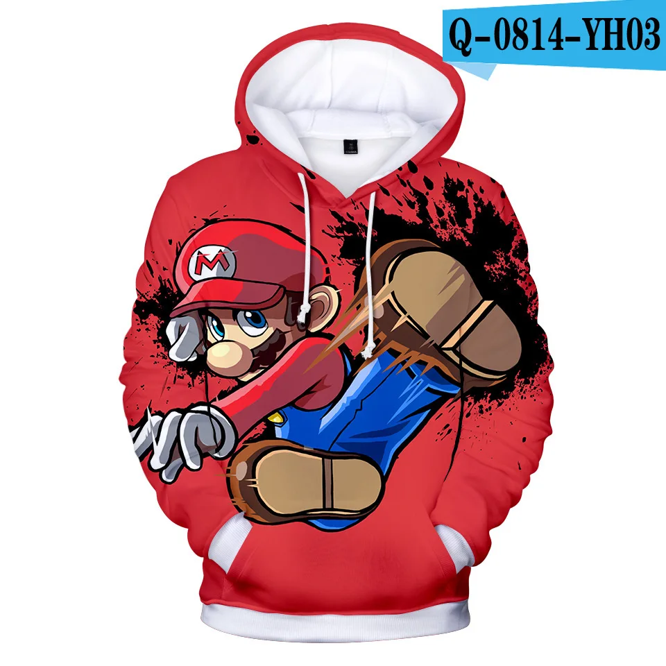 От 3 до 20 лет, новинка года, видеоигры Super Mario Bros, одежда для детей, 3d толстовки, брендовые толстовки, куртки для мальчиков, модная уличная одежда для девочек