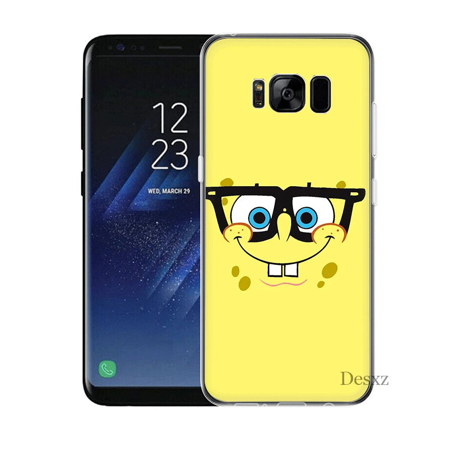 Чехол для мобильного телефона samsung Galaxy J7 J6 J5 J3 J2 J1 Prime Жесткий желтый Губка Боб
