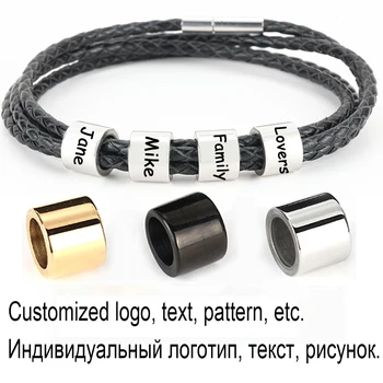 

Customized Big Hole Beads for Jewelry Making Supplies Gold Stainless Steel Beads for Bracelet Make Diy Accessories Findings