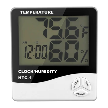 

Hot Sale Digital LCD Indoor Outdoor Room Electronic Temperature Humidity Meter Thermometer Hygrometer Weather Station Alarm Cloc