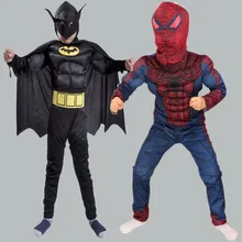 Одежда для Хэллоуина Детский костюм для костюмированной вечеринки «Человек-паук», «Человек-паук», «Бэтмен», стиль, одежда для выступлений