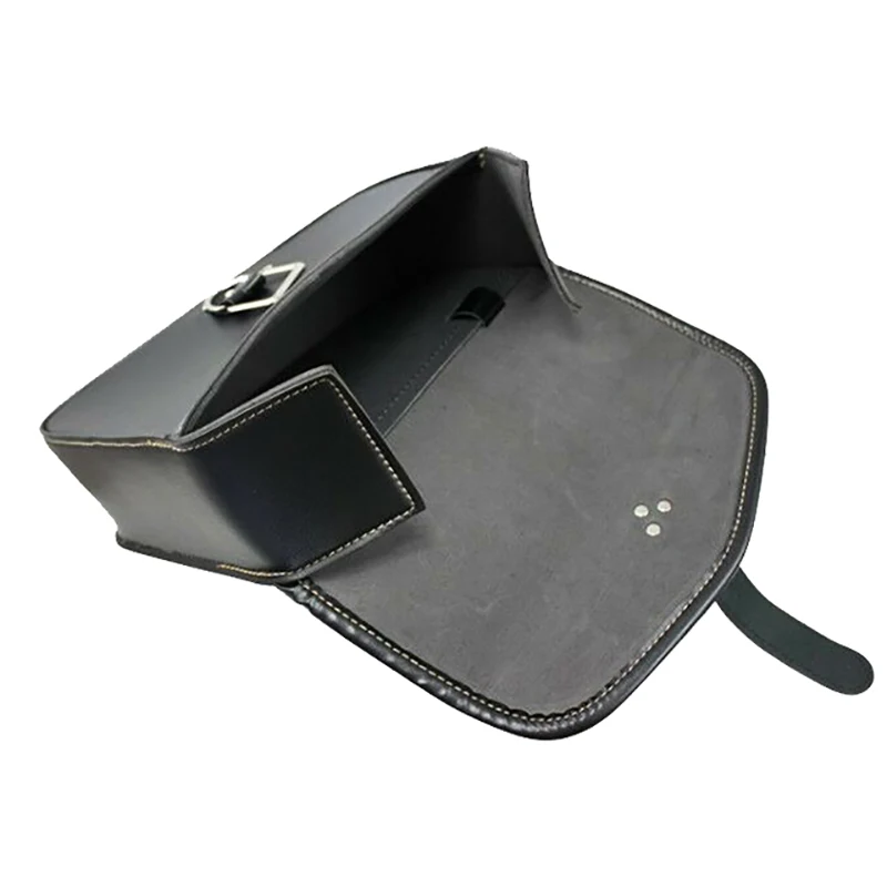 Открытый черный левый и правый мотоцикл сумка для хранения Harley Sportster XL883 XL1200 PU кожаный седельный мешок мотокофр сумки