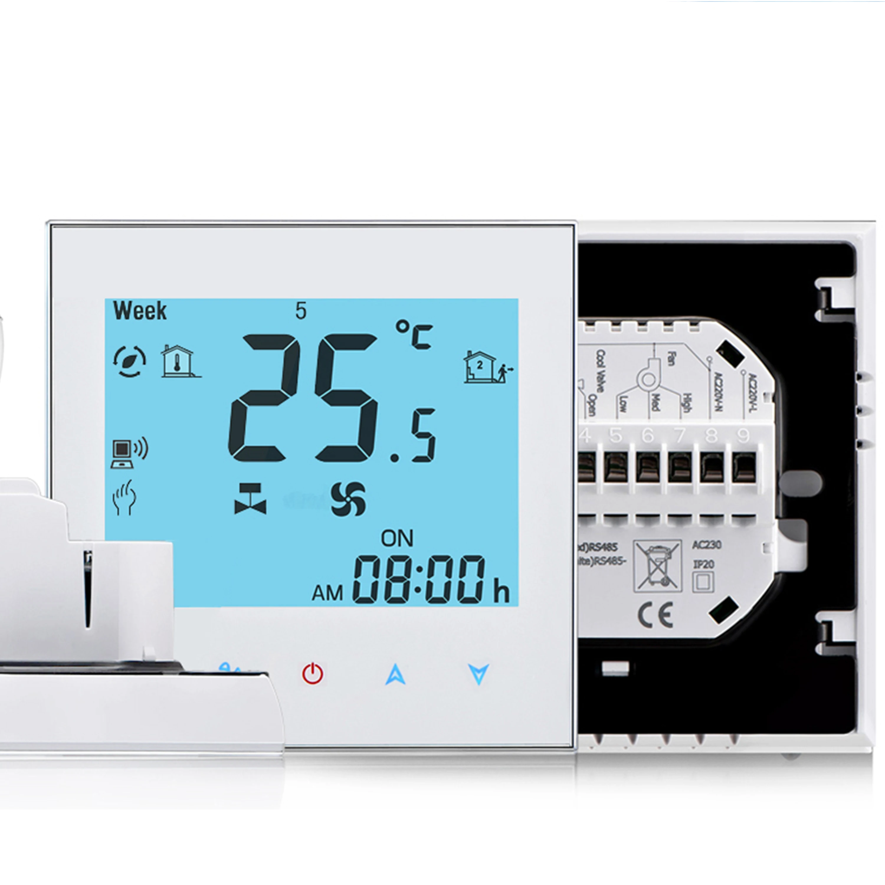 Middle East Arab Special Cool Heat 2P MODBUS Thermostat for 24V Valve/220V  Fan WIFI Optional - AliExpress