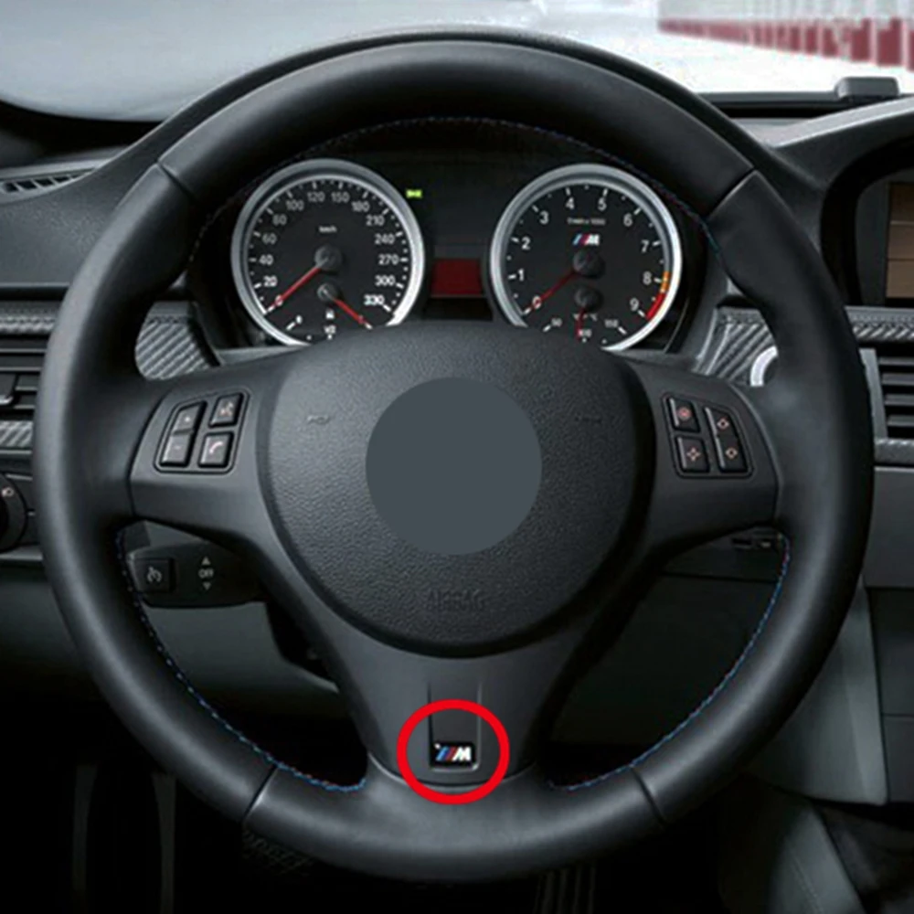 Hand-stitched Black Genuine Leather Black Suede Car Steering Wheel Cover For BMW M Sport M3 E90 E91 E92 E93 E87 E81 E82 E88