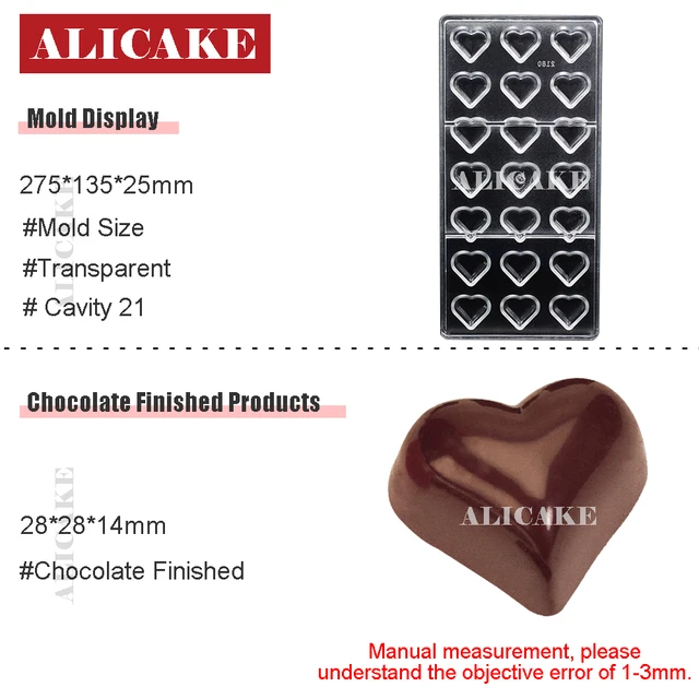 Saint Valentin cœur chocolat en polycarbonate Baking Molds 3D