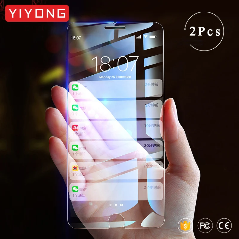 YIYONG 2.9D Glass For iPhone SE 2020 HD Transparent Anti Blue Light Tempered Screen Protector 2 se2 | Мобильные телефоны и