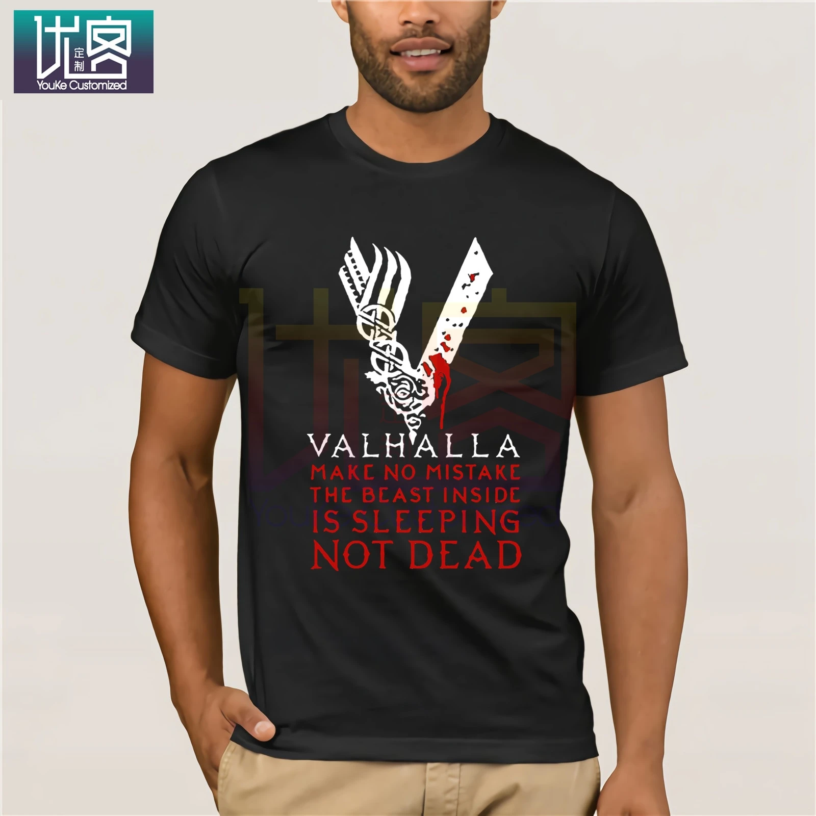 

Ragnar Lothbrok Vikings T-Shirts Men Casual Summer Print Cotton Vikings Tops Male Round Neck 2019 Hip Hop T-Shirt Adult Boys Tee