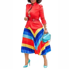 Мода, плиссированная юбка для женщин, градиентный зеленый принт, миди, женские юбки, высокая талия, эластичная, весна, лето, бохо, Пляжная, Повседневная, XL