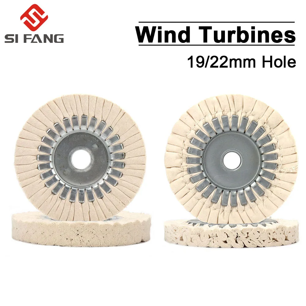 1pc 6 "Baumwolle Atemwege Polieren Rad 150*22mm Tuch Öffnen Bias Polieren Buffs Rad Schleif Werkzeug für Bench Grinder – Detail 1