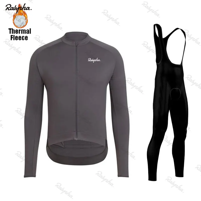 RCC Raphaing winter fleece bike suit Ropa Ciclismo men's top jersey outdoor riding mountain bike bicycle long sleeve riding suit - Цвет: 11