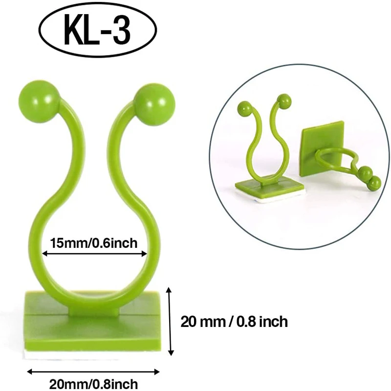 Plant Climbing Wall Self-Adhesive Hook Fixture Clips Invisible Rattan Clamp Fixture Wall Sticky Hook Plant Support 30/50PCS plant clips plastic plant clips plant adhesive hooks plant wall hooks