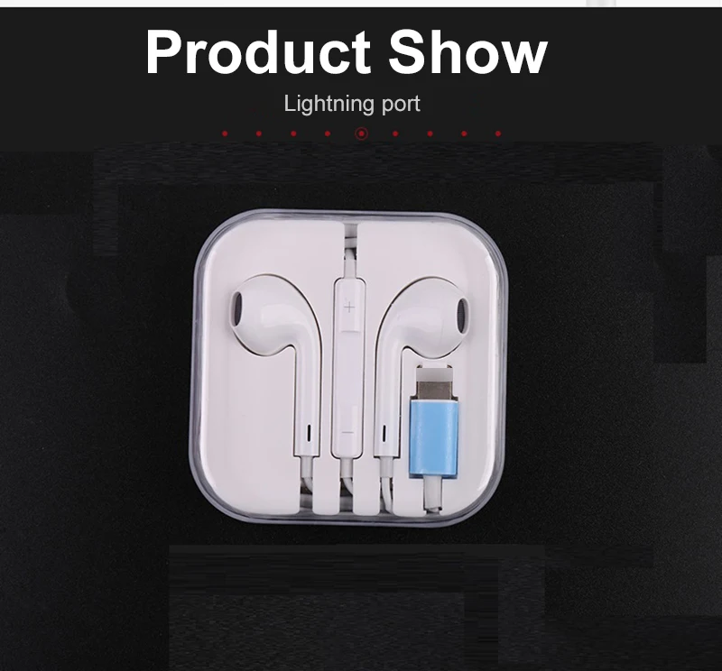 Для Lightning In Ear стерео Bluetooth наушники проводное управление басы звук наушники с MicPhone для iPhone 7 8 Plus Xs Max XR iPad