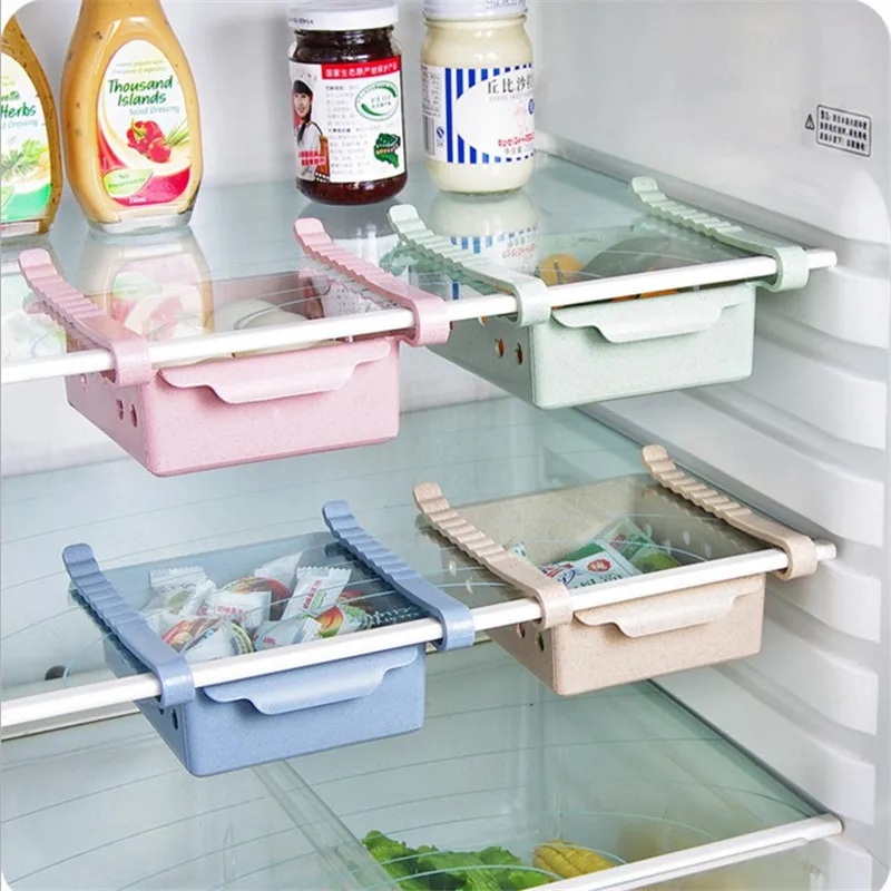 

Durable Portable PP Material Fresh Storage Partition Multi-purpose Refrigerator Drawer Partition Shelf Kitchen Storage Helper