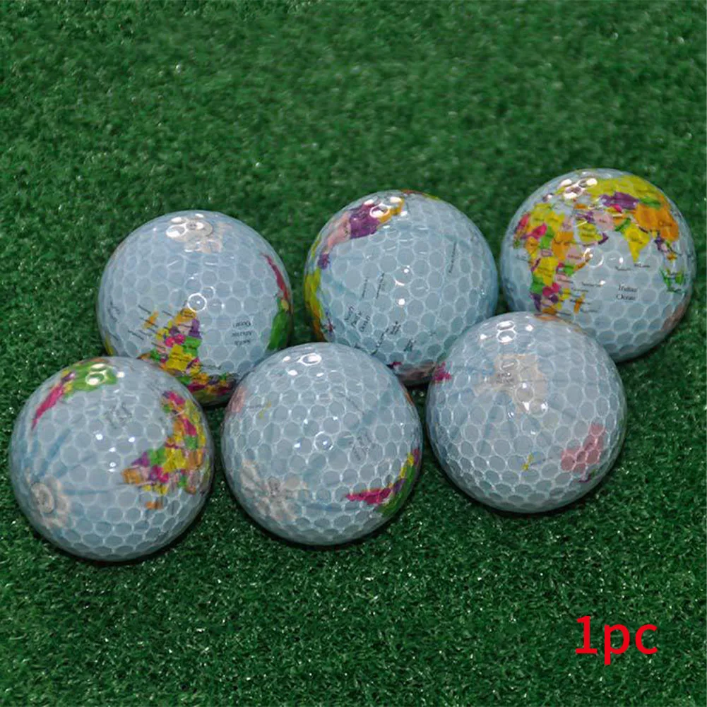 Kids Globe Map Birthday Gift Toys Christmas Outdoor Practice Pet Crystal Children Colorful Training Golf Balls Sticker