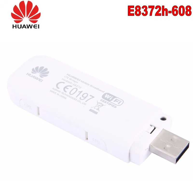 Разблокированный huawei E8372h-608-стик с 2 шт антенной 150 Мбит/с 4G LTE USB wifi dongle datacard со слотом для sim-карты 4G модем carfi