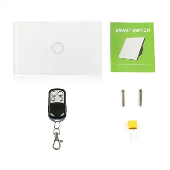 

1 Way Smart Home Wall Touch Switch EU/US/UK Standard LED Indicator Remote Control Touch Switch Wireless Light Switch