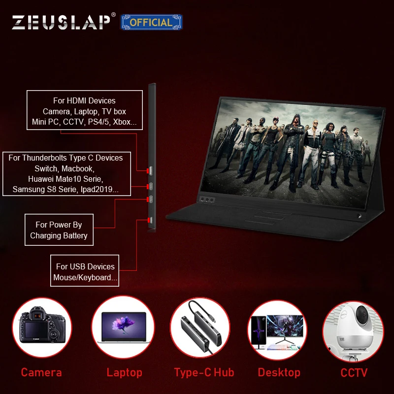 ZEUSLAP Новый 15 6 дюймовый сенсорный экран для samsung s8 s9 huawei mate10 P30 macbook ps4
