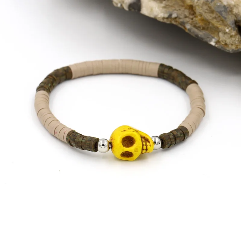 B529e VONNOR Handmade Fashion Fimo Bracelets for Women Jewelry boho Shell Stone Crystal Strand Bracelet Femme Accessories - Окраска металла: B529e