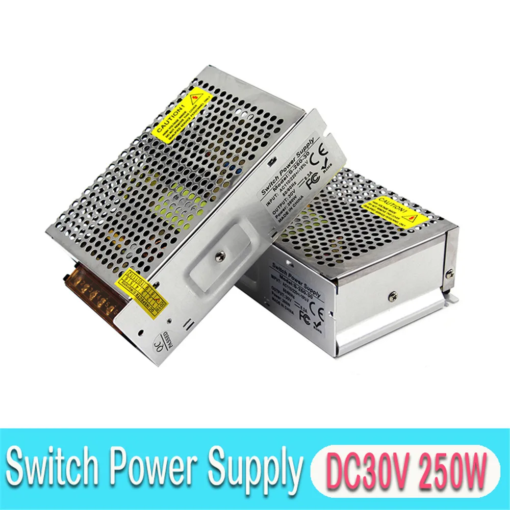 DC30V 250 Вт импульсный источник питания трансформатор AC DC SMPS для системы посещаемости Светодиодный свет камеры