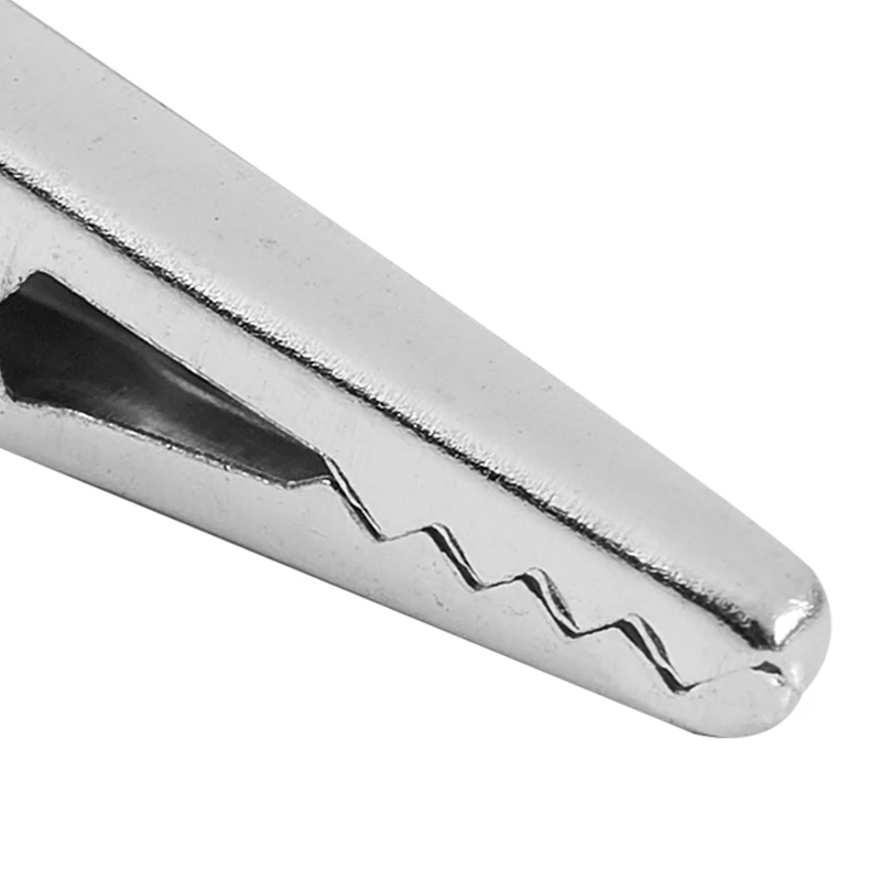 HOT-50 Pcs Silver Tone Metal Alligator Clip Crocodile Clamps