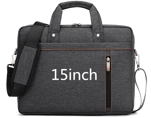 Водонепроницаемая офисная сумка портфель для ноутбука 13 14 15 17 дюймов Macbook ноутбук планшет серый черный розовый нейлоновая деловая сумка для мужчин и женщин - Цвет: black 15inch