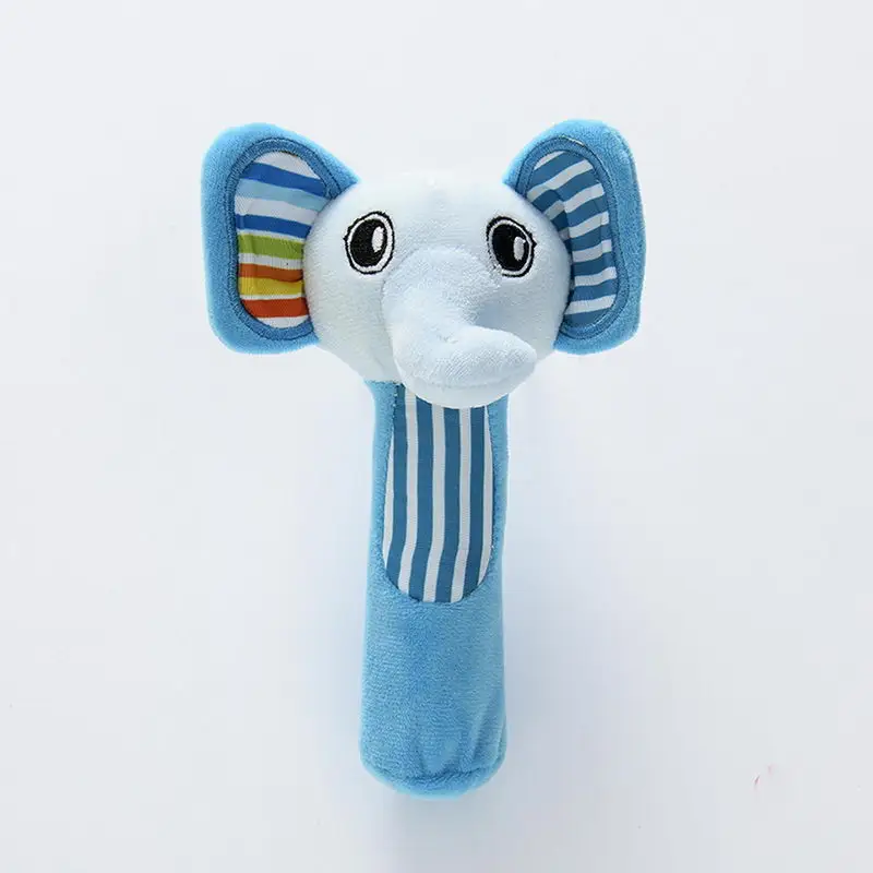 blue elephant Детская погремушка милая серия животных игрушки раннее образование плюшевая игрушка погремушка игрушка ручной светильник детская YH-17 - Цвет: blue elephant