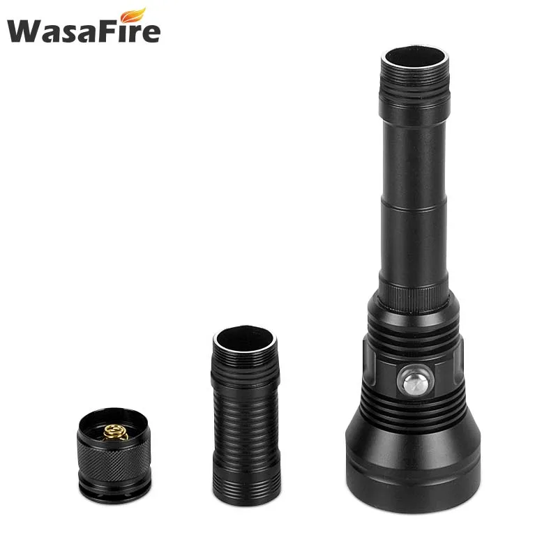 Waterproof XHP70 Underwater Lanterna 6800LM 5 Modes Scuba Flashlights Portable 18650 Dive Torch Camping Light with Car Charger