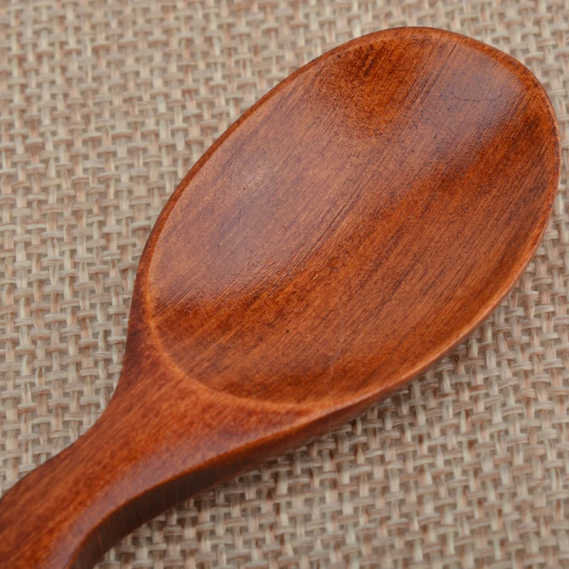 OBR кривая форма длинная деревянная ложка японский стиль дерево ручка для