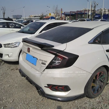 

UBUYUWANT For Honda Civic 10th 2015-2020 Rear Roof Spoiler High Quality ABS Material Car Rear Wing Primer Color Rear Spoiler
