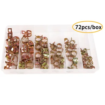 

72Pcs/Box Spring Clip Hose Water Pipe Tube 7/10/11/14/16/17mm Accessary