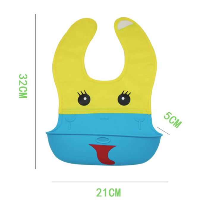 Высокое качество 1 шт. Детские Водонепроницаемые Слюнявчики слюнявчик Силиконовый Мультфильм кормления для мальчиков и девочек