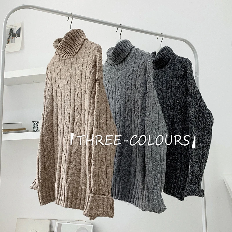 Winter Turtleneck Sweater Men Warm Fashion Solid Color Casual Knit Sweaters Man Sweter Clothes Loose Long Sleeve Pullover Men Winter Turtleneck Sweater Men Warm Fashion Solid Color Casual Knit Sweaters Man Sweter Clothes Loose Long Sleeve Pullover Men