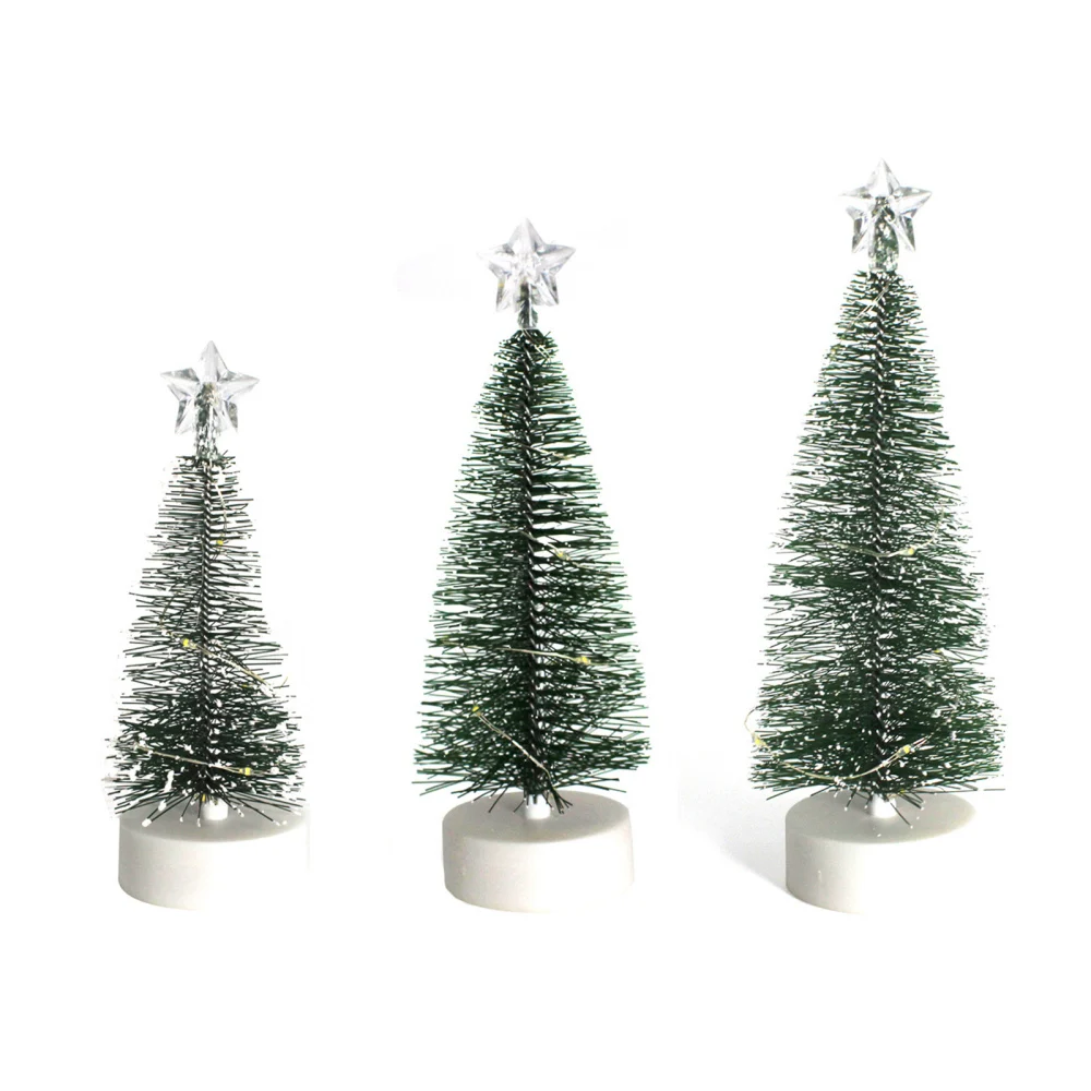 

Home Decoratio Christmas Tree Light Lights Small Pine Trees Ornaments Festival Supplies Color Party Desktop Mini Decorate LED