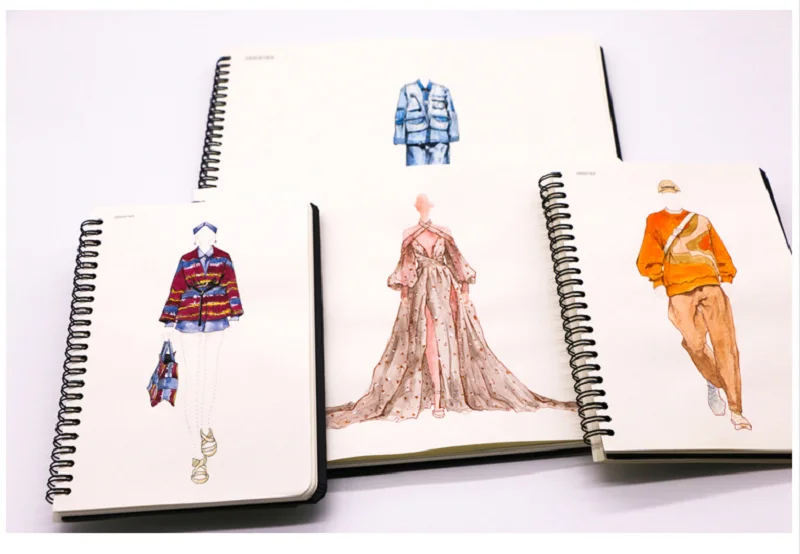 e Homens, Caderno de Design de Moda,