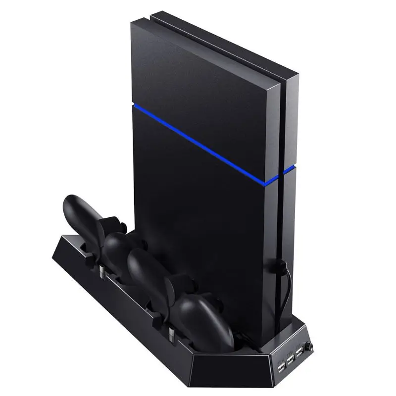 4в1 PS4 воздушная охлаждающая станция вертикальная подставка с 2 контроллерами зарядная док-станция