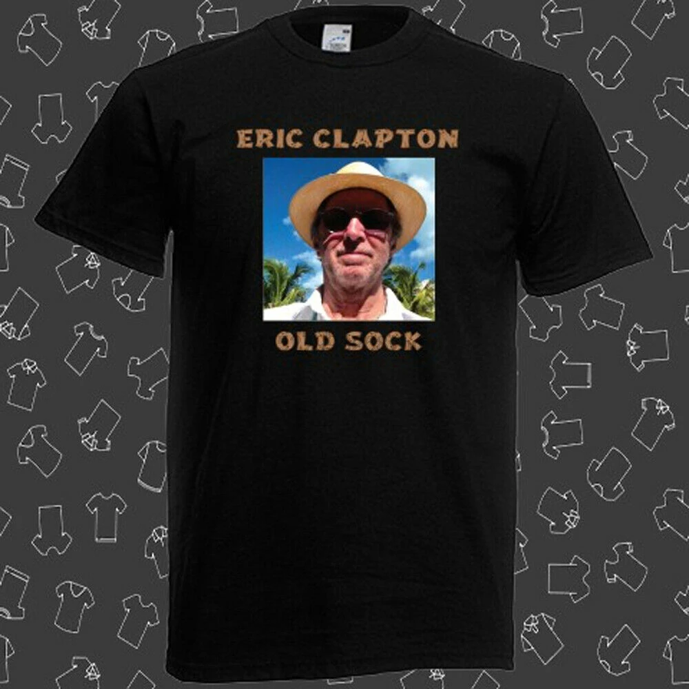 Мужская черная футболка ERIC CLAPTON Old Sock Album Cover | одежда