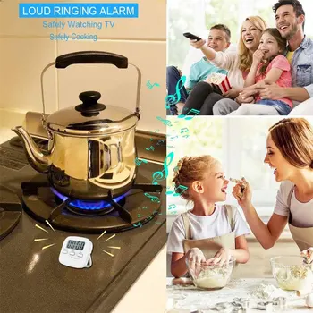 

New Digital Kitchen Timer Magnetic Countdown Stopwatch Timer With Loud Alarm Big Digit Back Stand Hanging Hole for Cooking
