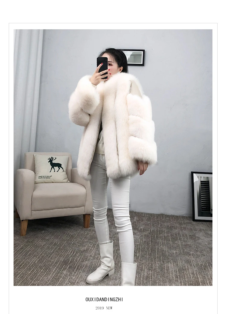 ZDFURS* натуральный мех, Лисий мех, шуба, дизайнерское, для девушек, зимнее, действительно Лисий мех, шуба, съемный, натуральный мех, шуба, Женская