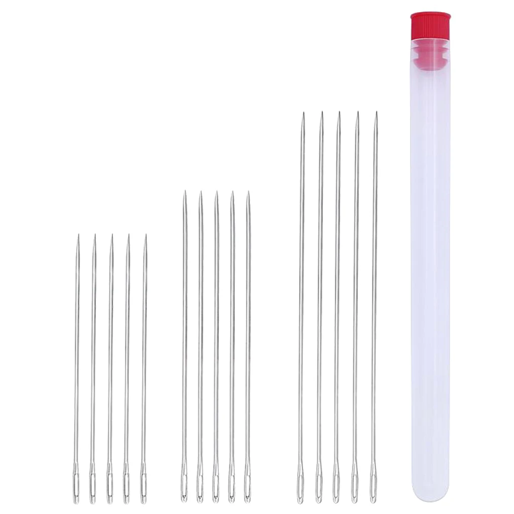 20Pcs 89/100/150/175mm Long Needles Large Big Eye Needle for Sewing Quilting 20Pcs 89/100/150/175mm Long Needles Large Big Eye Needle for Sewing Quilting