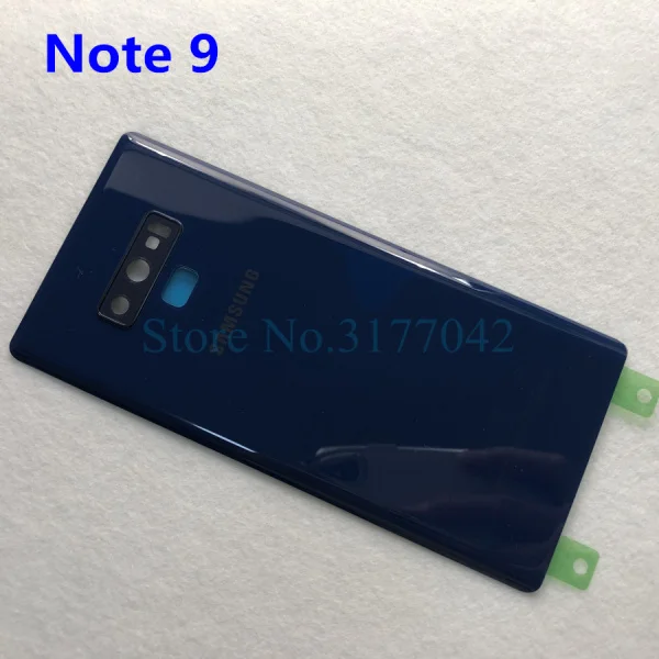 Samsung задняя Батарея крышка note8 note9 для samsung Galaxy Note 8 N950 SM-N950F N950FD Note 9 N960 SM-N960F сзади Стекло чехол - Цвет: Note 9 blue