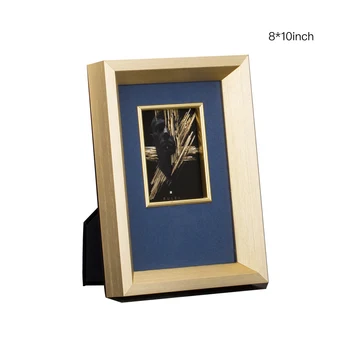 

Solid Wood Photo Frame High-grade Solid Wood Creative Photo Picture Photograph Frame Brushed Metal Texture Case Desktop