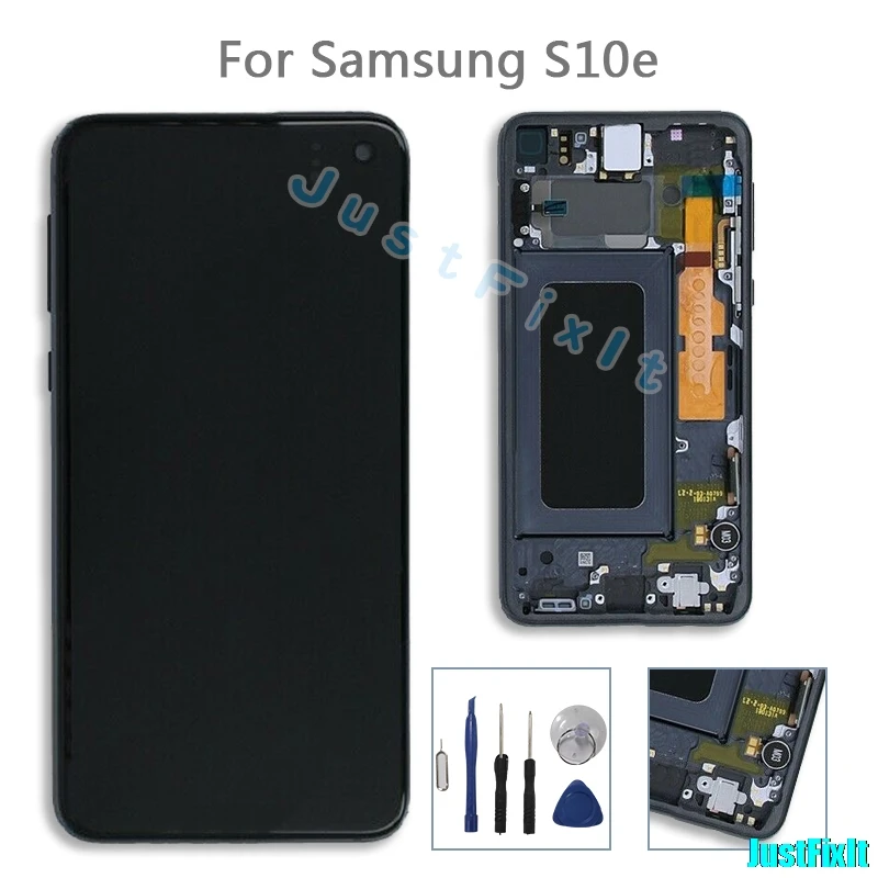 Для SAMSUNG Galaxy S10E S10 G9730 дисплей S10+ Plus G9750 кодирующий преобразователь сенсорного экрана в сборе ЖК-дисплей
