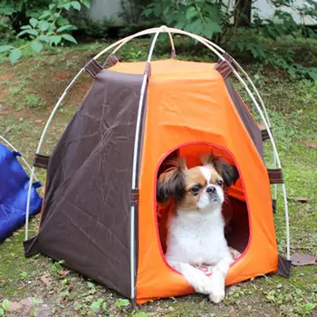 

Outdoor Sun Protection Pet Nest Waterproof Folding Bed Portable Small Dog Cat Tent Comfortable House Kennels