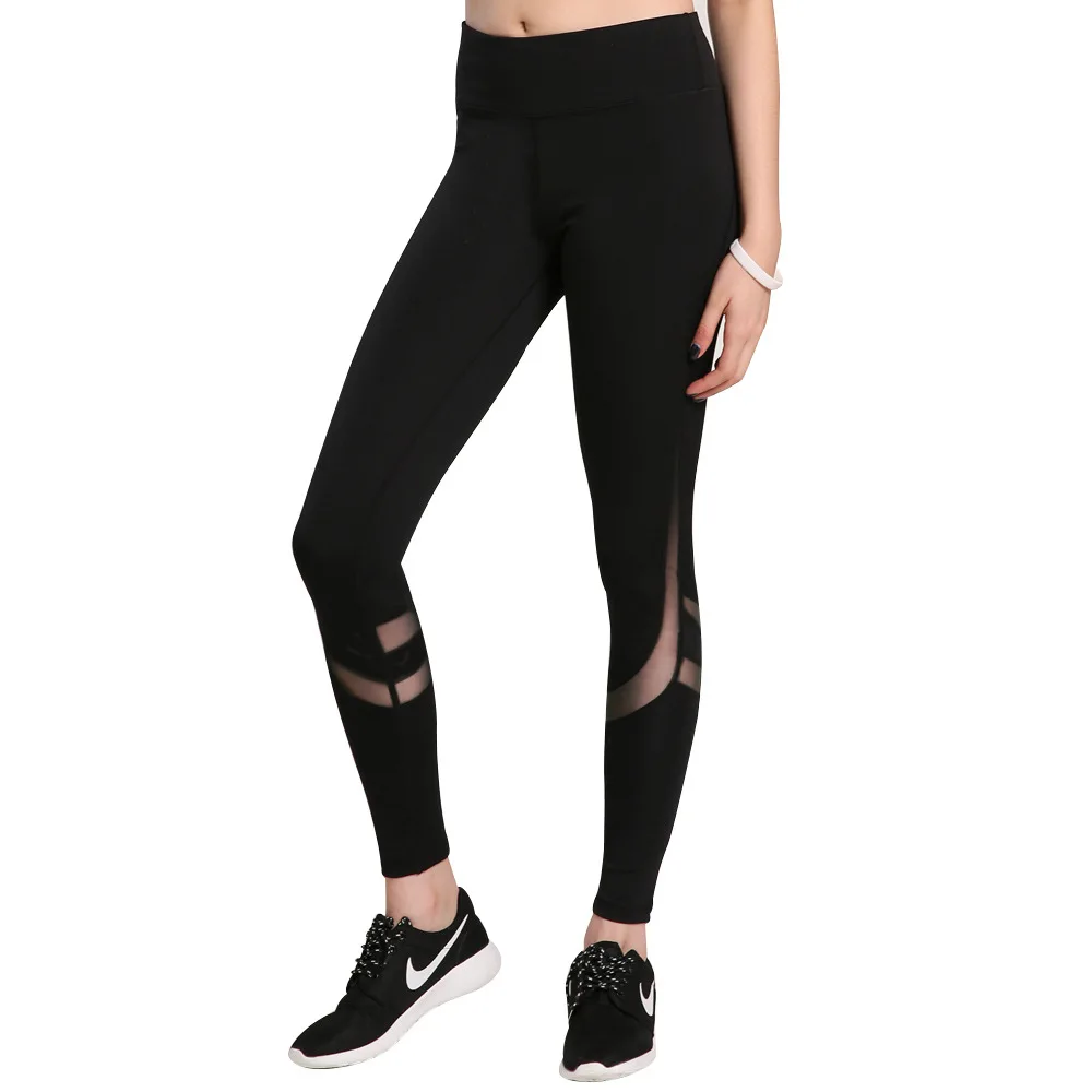 

Autumn New Arrival Gauze Joint Sports Yoga Ninth Pants Sweat Wicking Fitness Running Yoga Pants Women's