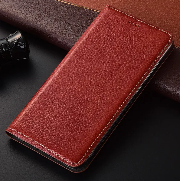 Бизнес Натуральная кожа флип-чехол-бумажник с откидной крышкой для Xiaomi Redmi 4x/Xiaomi Redmi 4 Pro постоянного флип, чехол для мобильного телефона задняя крышка, Funda - Цвет: Brown