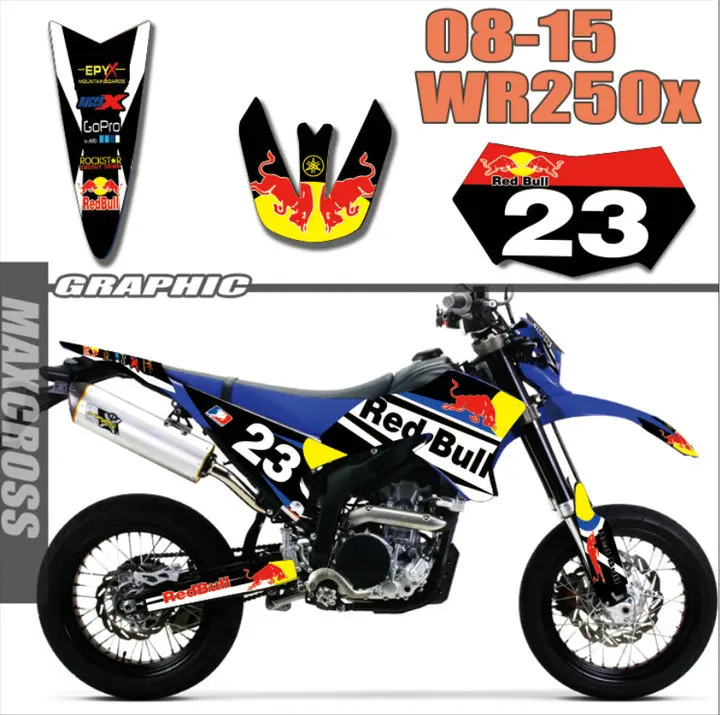 3 м Мотоцикл Велосипед Графика фона наклейки для Yamaha WR250X 2008 2009 2010 2011 2012 2013